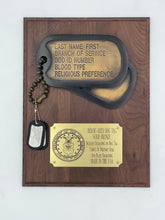 Load image into Gallery viewer, Heroic-Size Dog tag Plaque