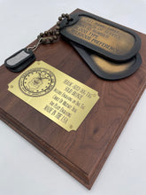 Load image into Gallery viewer, Heroic-Size Dog tag Plaque