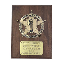 Load image into Gallery viewer, National Sheriffs Association Plaque