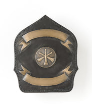 Load image into Gallery viewer, Life Size Bronze Leather Helmet