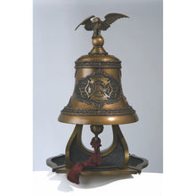 Load image into Gallery viewer, Firefighter Bronze Bell Monument with Custom Logo
