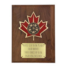 Load image into Gallery viewer, Maple Leaf Rank Plaque
