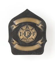 Load image into Gallery viewer, Life Size Bronze Leather Helmet

