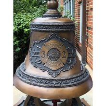 Load image into Gallery viewer, Firefighter Bronze Bell Monument with Custom Logo

